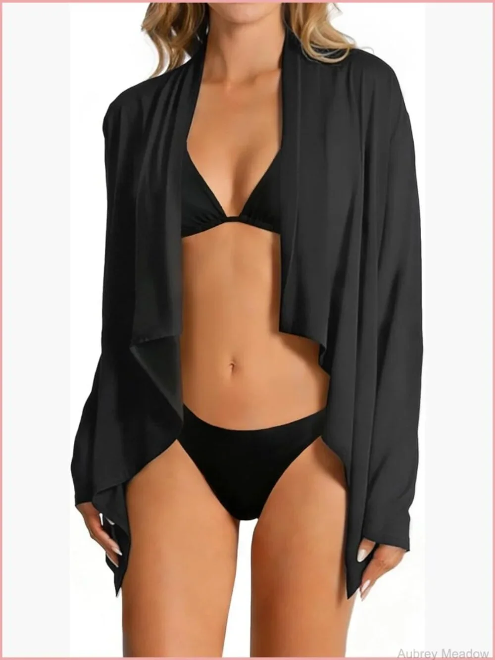 UPF 50+ Long Sleeve Sun Protection Swim Cover Up Cardigan